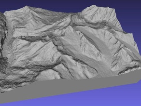 eiger learning 3d map geodesy geography raised relief topography 3d print model - Mito3D