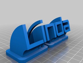 linda nameplate office customized 3d print model - Mito3D