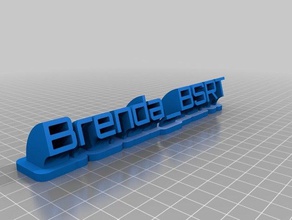 brenda bsrt nameplate office customized 3d print model - Mito3D