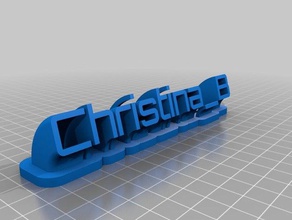 christina targa office personalizzato 3d print model - Mito3D