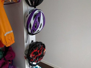 mtb bicycle helmet hanger hook keep track all your helmets diy bike 3d print model - Mito3D