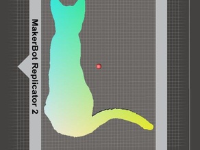 kedi yavrusu 2d sanat yavru 3d print model - Mito3D