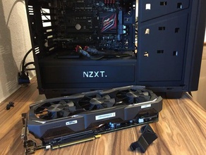 nzxt h440 v2 zotac gtx 10701080 amp extreme holder computer 1070 1080 video card support 3d print model - Mito3D