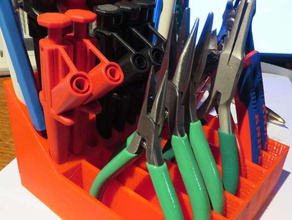 plier holder holes tool holders boxes 3d print model - Mito3D