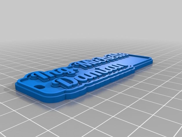 ing michell-tag Schlüsselanhänger angepasst 3D print model - Mito3D