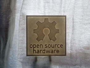 open hardware signo signos logotipos 3dprint 3dprinting Logo en 3d abierto de engranajes reprap 3d print model - Mito3D