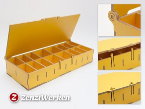 compartment storage box lid cnclaser containers cnc router hdf stepcraft zenziwerken 3d print model - Mito3D