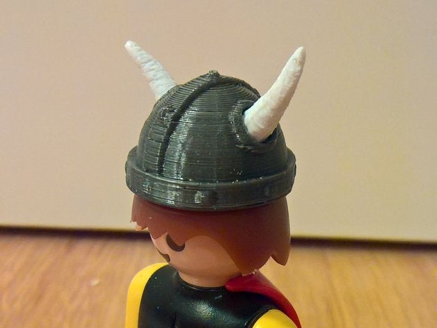 playmobil viking tête jouet jeu accessoires chapeau playmobile les vikings 3D print model - Mito3D