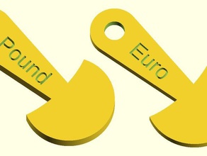 personalizable carrito de la compra token los hogares suministros el euro una libra compras 3d print model - Mito3D