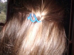 dünnes Haar clip pin - Zubehör 3dprint Mädchen Haar-Accessoires hair 3d print model - Mito3D