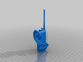 ms walkie talkie art la oreja en los labios radio walkie-talkie 3d print model - Mito3D