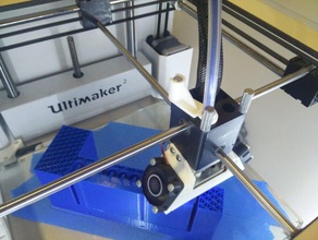 um2 front rear bowden clip 3d printer accessories ultimaker 2 upgrade 3d print model - Mito3D