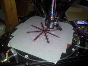 bed leveling star 3d printing tests calibration delta printer 3d print model - Mito3D