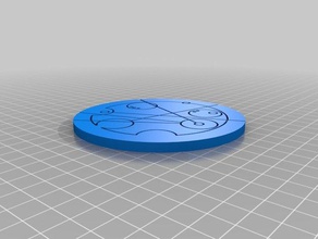 mikaelvogt circulaire gallifreyan pièce de monnaie les pièces badges personnalisé 3d print model - Mito3D