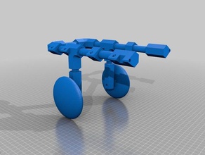 il mio personalizzato figo di supporto posteriore pet sedia a rotelle animali domestici 3d print model - Mito3D
