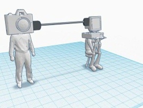 la cabeza de cámara viejo equipo arte 3d print model - Mito3D