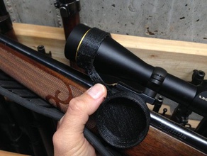 scope cap lens cover basic sport outdoors airsoft accesories parts flexible filament ninjaflex rifle sniper spotting waterproof case 3d print model - Mito3D