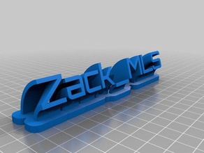 zack mls nameplate office customized 3d print model - Mito3D