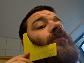 beard shaping tool bathroom beards comb 3d print model - Mito3D