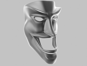 joker masque sculptures costumechallenge 3d print model - Mito3D
