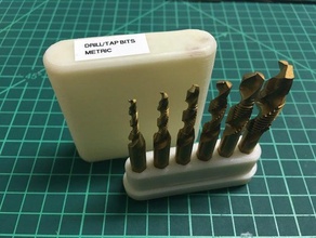drilltap bit impostato a caso strumenti 14 punta da trapano pollici 3d print model - Mito3D