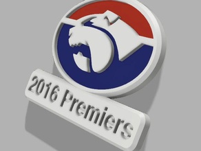 western bulldogs presidentes de 2016 moedas emblemas 3d print model - Mito3D
