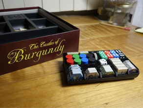 castles burgundy tile tray toys games boardgame boardgames orginizer 3d print model - Mito3D