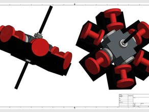 il generatore di ingegneria manovella magnete turbina vento 3d print model - Mito3D