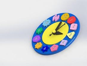 teaching clock toy kids learning education sat 3d print model - Mito3D