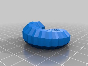 deneme basit parametrik nautilus kabuğu 3d baskı testleri özelleştirilmiş 3d print model - Mito3D