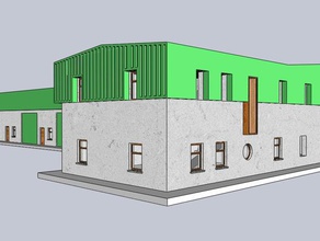 el diseño del edificio de los edificios estructuras marco la oficina portal 3d print model - Mito3D