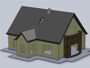 basic-Haus-design Gebäude Strukturen 3d print model - Mito3D