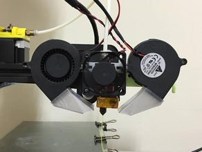 cr7 cr-7 parça çift blower fan kanalı 3d yazıcı 3d print model - Mito3D
