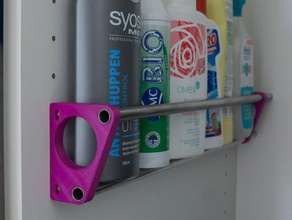 garrafa de armazenamento anexado prateleira buracos &oslash&lt50mm recipientes gabinete limpeza detergente flasche schrank 3d print model - Mito3D