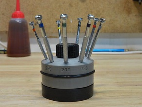 watchmakers screwdriver rotating stand tool holders boxes 3d print model - Mito3D