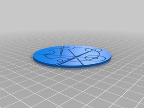 mon personnalisés randomisés circulaire gallifreyan pièce de monnaie les pièces badges 3d print model - Mito3D