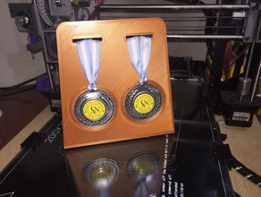46mm medal holder x2 decor 3d print model - Mito3D