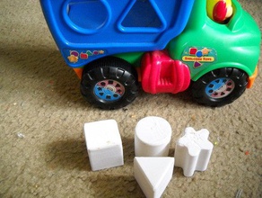 shelcore dump truck remplacement de la forme des blocs vidage porte du compartiment batterie les jouets jeux 3d print model - Mito3D