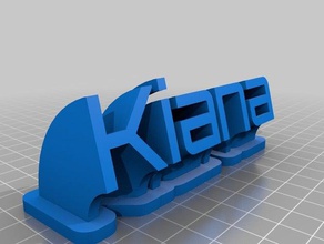 kiana targa office personalizzato 3d print model - Mito3D
