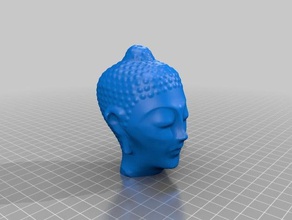 beautiful buddha face sculptures 3dprinting buddhism original sculptris 3d print model - Mito3D