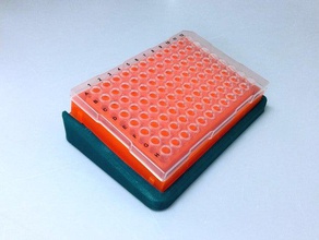 gekippt pcr rackplate Halter Biologie diybio Labor Labor-tools molekulare Wissenschaft 3d print model - Mito3D
