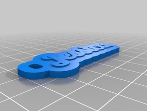 jessica Anahtarlık özelleştirilmiş 3d print model - Mito3D