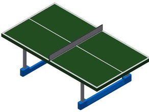 tischtennisplatte-tennis de table la plaque modèles tabletennis 3d print model - Mito3D