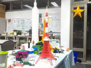 tokyo tower 1500 buildings structures japan 3d print model - Mito3D