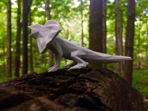 low poly topetinho lagarto animais criatura decoração a flilled 3d print model - Mito3D