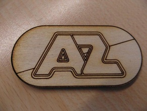 az alkmaar logo 2d art lasercut soccer badges 3d print model - Mito3D