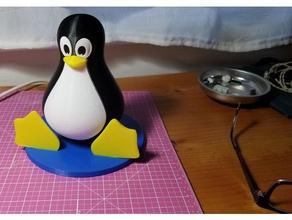 tux, linux pengueni işaretler logoları 3dmodel hayvan masa oyuncağı logosu penguenler semc 3d print model - Mito3D