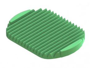 onda sinusoidale piatto di sapone bagno porta 3d print model - Mito3D