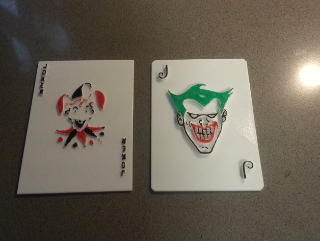 joker playing card prop batman costume costumechallenge cards 3D print model - Mito3D