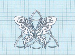 celtic farfalla 3d stampa 3d print model - Mito3D